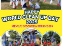 SMPN 1 Teluk Pandan Gelar Baksos Bersih-Bersih Tempat Umum dalam Rangka Hari World Cleanup Day 2025
