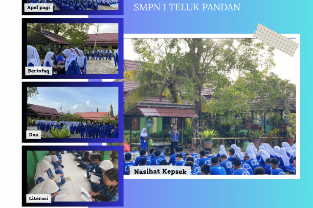 SMPN 1 Teluk Pandan: Semarakkan Literasi di Pagi Hari
