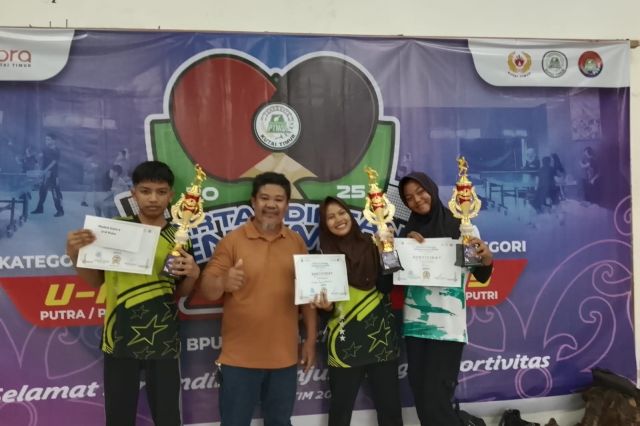 Prestasi Gemilang SMPN 1 Teluk Pandan di Kejuaraan Tenis Meja U-12 & U-15 Kutai Timur: Raih 2 Perak dan 1 Perunggu